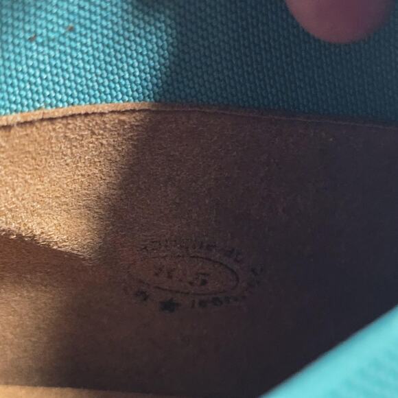 John Fluevog Shoes 8.5 Teal Blue Pointed Toe Dress Flats Designer - Picture 10 of 10